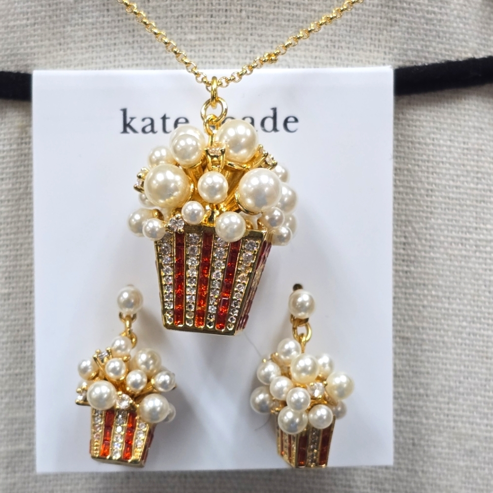 Kate Spade Carnival Popcorn Necklace/Earrings  Set